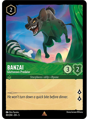 Banzai - Gluttonous Predator - 80/204 - Rare 