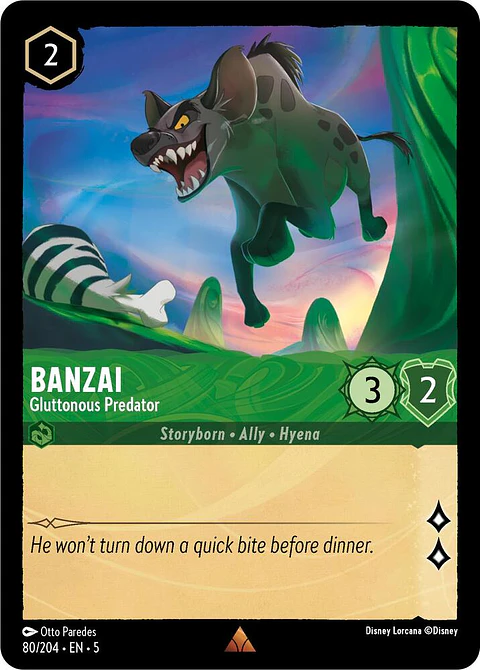 Banzai - Gluttonous Predator - 80/204 - Rare 