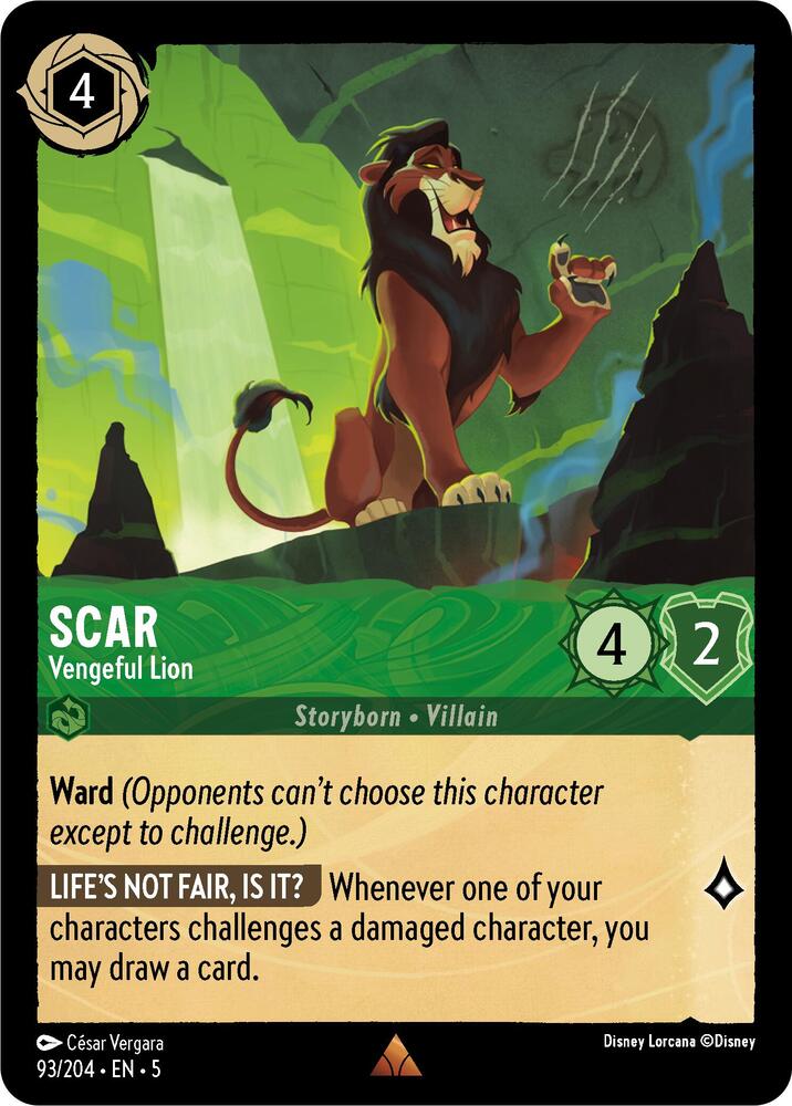 Scar - Vengeful Lion - 93/204 - Rare  1