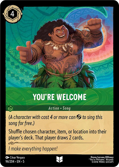 You're Welcome - 96/204 - Uncommon 