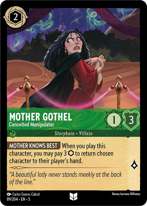 Mother Gothel - Conceited Manipulator - 89/204 - Uncommon 
