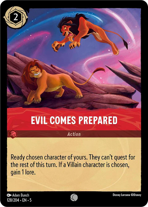 Evil Comes Prepared - 128/204 - Common 