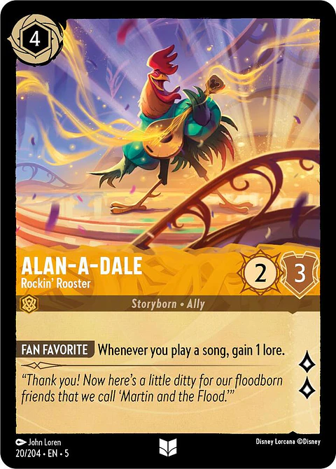 Alan-A-Dale - Rockin' Rooster - 20/204 - Uncommon 