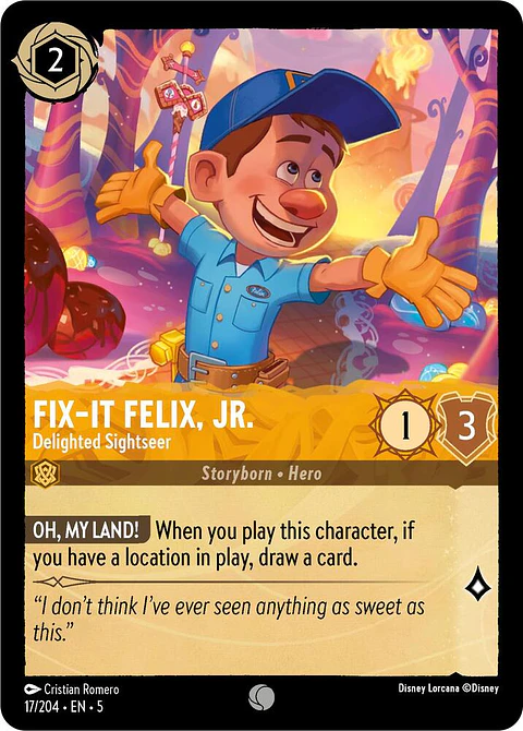 Fix-It Felix, Jr. - Delighted Sightseer - 17/204 - Common 