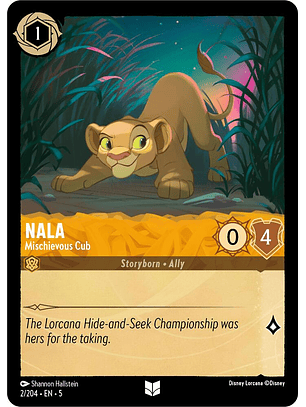 Nala - Mischievous Cub - 2/204 - Uncommon 