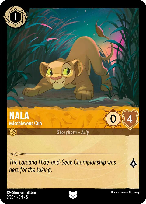 Nala - Mischievous Cub - 2/204 - Uncommon 