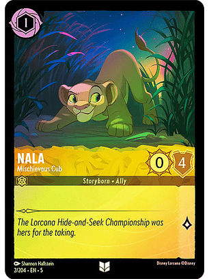 Nala - Mischievous Cub - 2/204 - Uncommon 