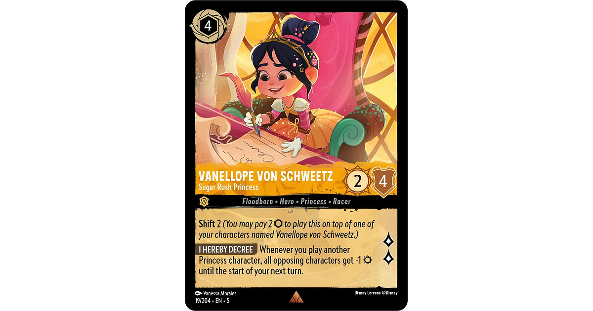 Vanellope von Schweetz Sugar Rush Princess 19/204 Rare