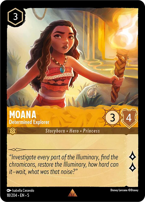 Moana - Determined Explorer - 18/204 - Rare 