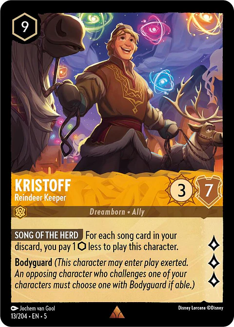 Kristoff - Reindeer Keeper - 13/204 - Rare 