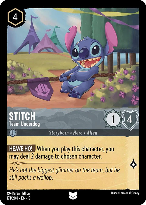 Stitch - Team Underdog - 171/204 - Uncommon 