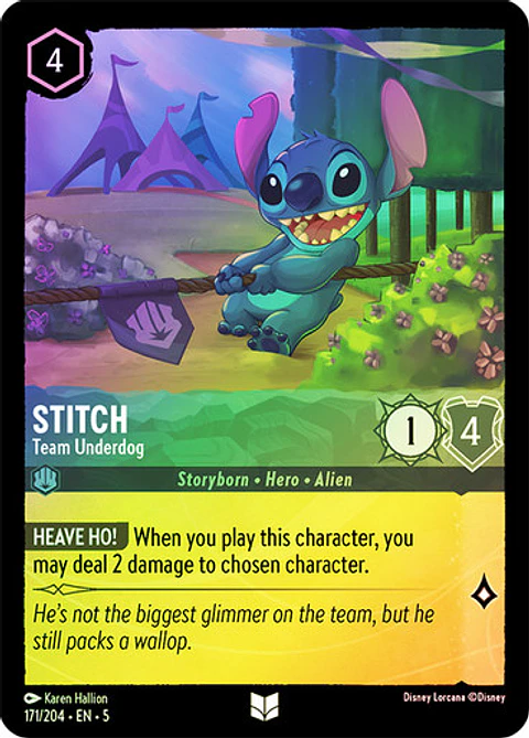 Stitch - Team Underdog - 171/204 - Uncommon 