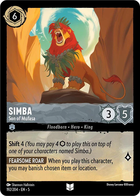 Simba - Son of Mufasa - 192/204 - Uncommon 
