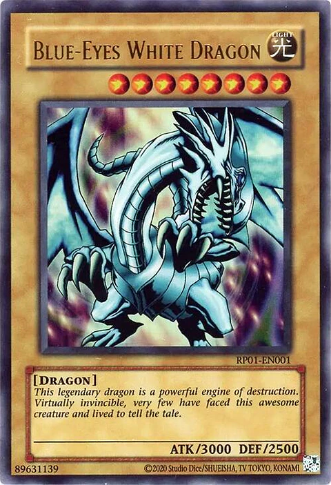 Blue-Eyes White Dragon - RP01-EN001 - Ultra Rare (Reprint)
