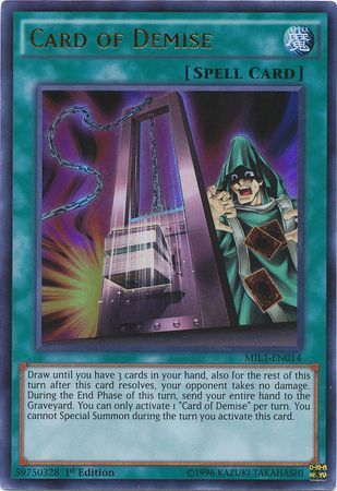 Card of Demise - MIL1-EN014 - Ultra Rare (español) 1