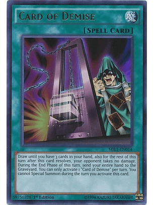 Card of Demise - MIL1-EN014 - Ultra Rare (español)