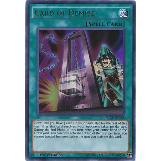 Card of Demise - MIL1-EN014 - Ultra Rare (español)