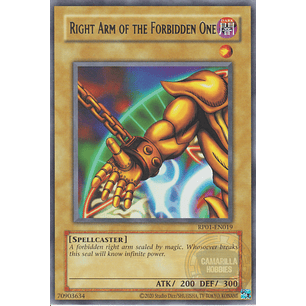 Right Arm of the Forbidden One - RP01-EN019 - Rare (Reprint)