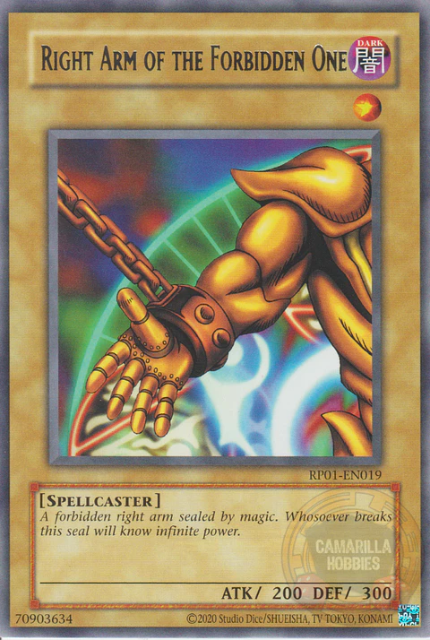 Right Arm of the Forbidden One - RP01-EN019 - Rare (Reprint)