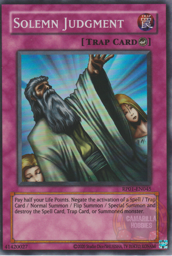 Solemn Judgment - RP01-EN045 - Super Rare (Reprint) 1