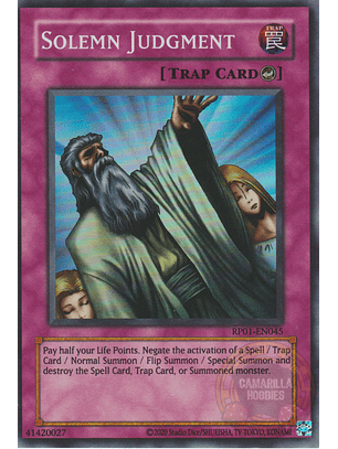Solemn Judgment - RP01-EN045 - Super Rare (Reprint)