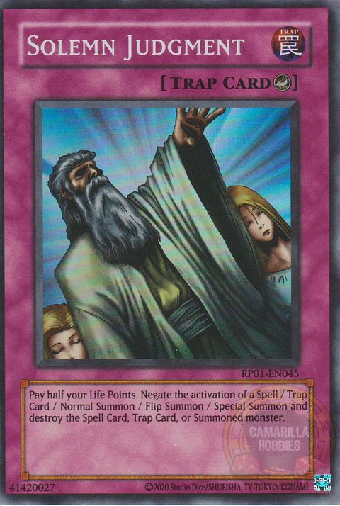Solemn Judgment - RP01-EN045 - Super Rare (Reprint)