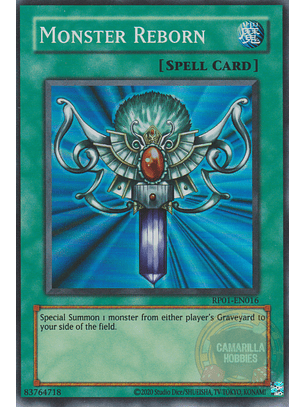 Monster Reborn - RP01-EN016 - Super Rare (Reprint)
