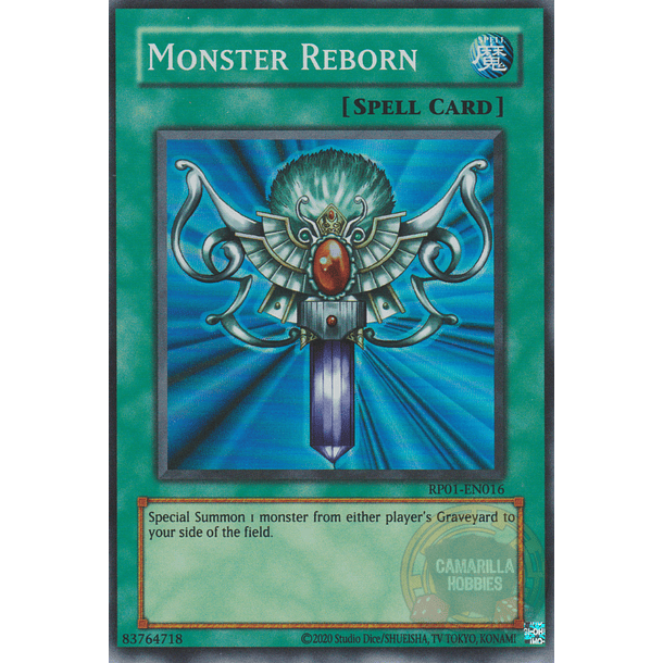 Monster Reborn - RP01-EN016 - Super Rare (Reprint)