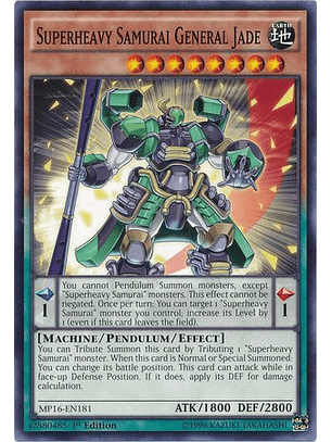 Superheavy Samurai General Jade - MP16-EN181 - Common