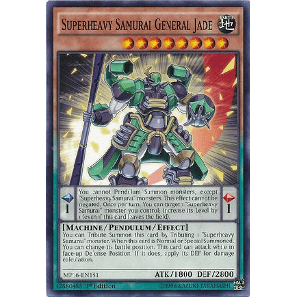 Superheavy Samurai General Jade - MP16-EN181 - Common