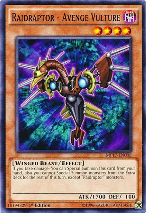 Raidraptor - Avenge Vulture - MP17-EN006 - Common