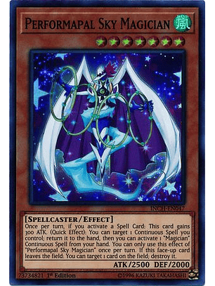 Performapal Sky Magician - INCH-EN047 - Super Rare 