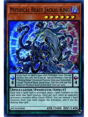 Mythical Beast Jackal King - INCH-EN048 - Super Rare 