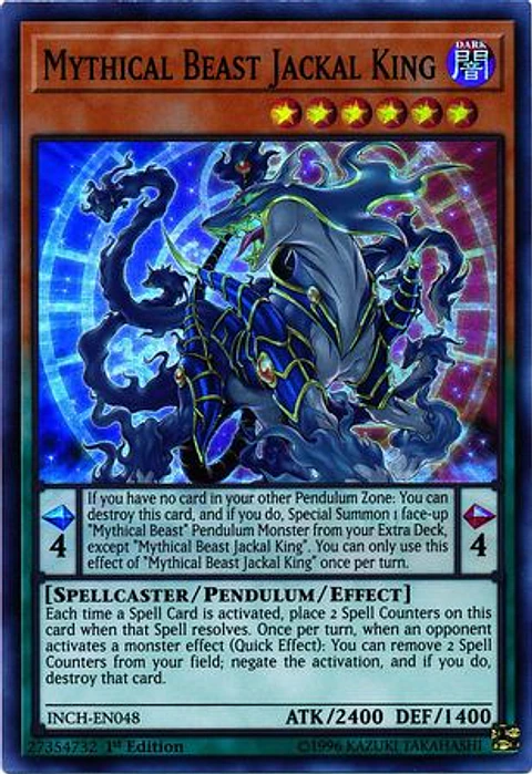 Mythical Beast Jackal King - INCH-EN048 - Super Rare 