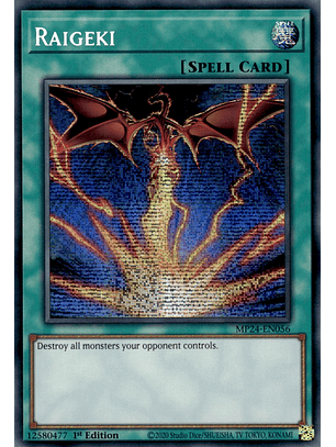 Raigeki (alternate artwork) - MP24-EN056 - Prismatic Secret Rare