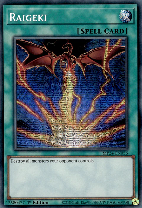 Raigeki (alternate artwork) - MP24-EN056 - Prismatic Secret Rare