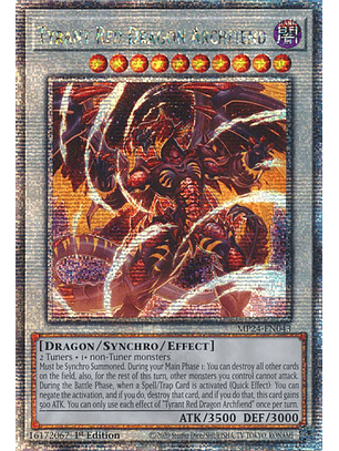 Tyrant Red Dragon Archfiend - MP24-EN043 - Quarter Century Secret Rare