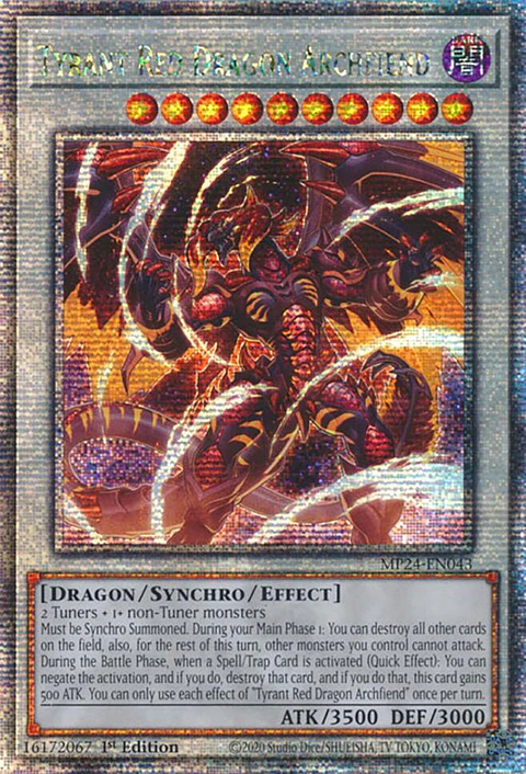 Tyrant Red Dragon Archfiend - MP24-EN043 - Quarter Century Secret Rare