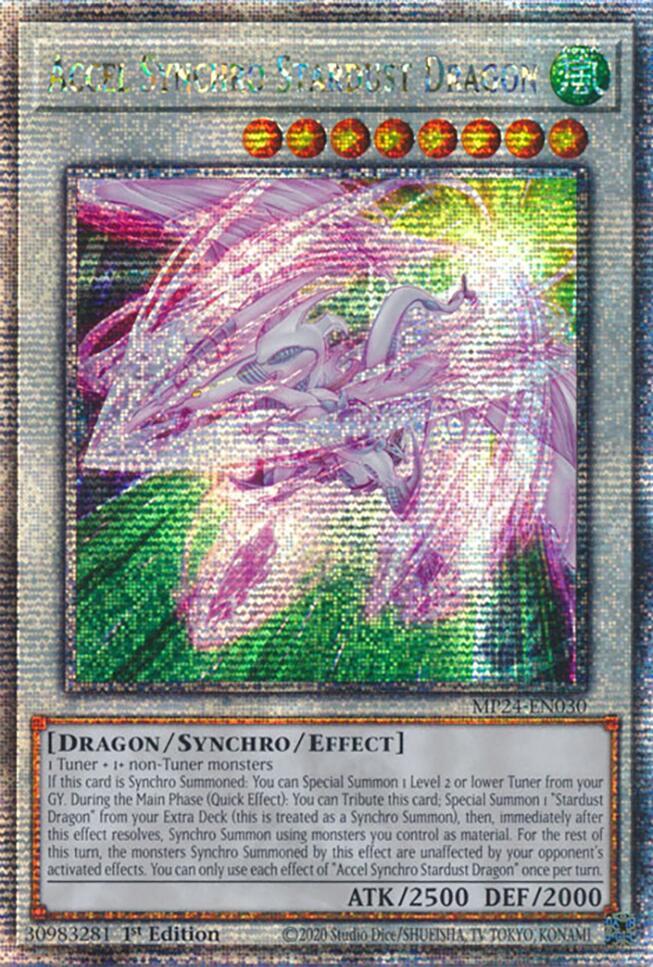 Accel Synchro Stardust Dragon - MP24-EN030 - Quarter Century Secret Rare 1