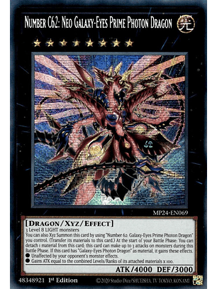 Number C62: Neo Galaxy-Eyes Prime Photon Dragon - MP24-EN069 - Prismatic Secret Rare