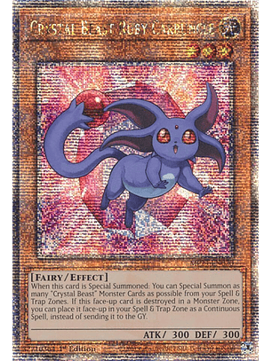 Crystal Beast Ruby Carbuncle - MP24-EN020 - Quarter Century Secret Rare