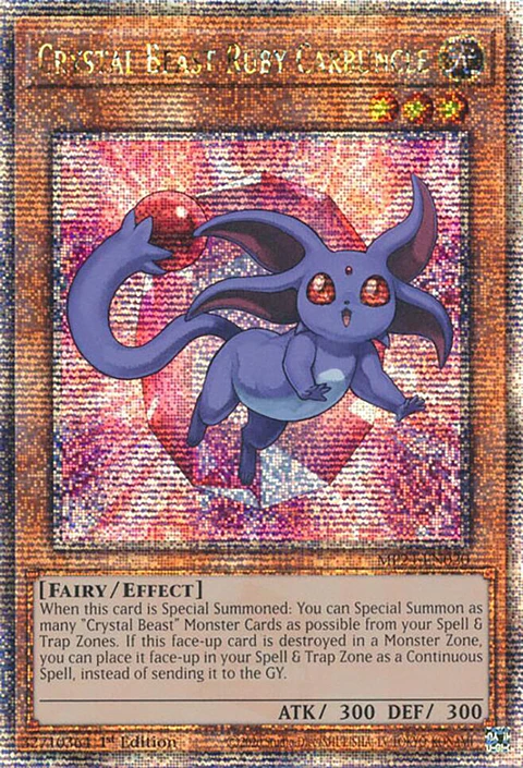 Crystal Beast Ruby Carbuncle - MP24-EN020 - Quarter Century Secret Rare