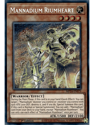 Mannadium Riumheart - MP24-EN079 - Prismatic Secret Rare