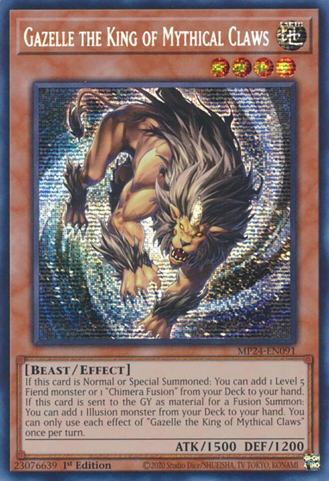 Gazelle the King of Mythical Claws - MP24-EN091 - Prismatic Secret Rare 1