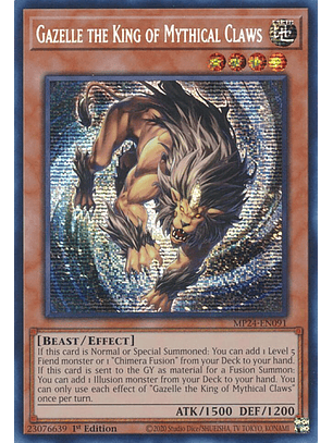 Gazelle the King of Mythical Claws - MP24-EN091 - Prismatic Secret Rare