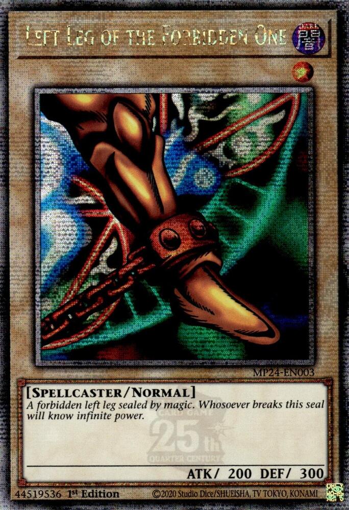 Left Leg of the Forbidden One - MP24-EN003 - Quarter Century Secret Rare 1