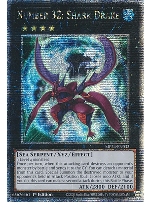 Number 32: Shark Drake - MP24-EN033 - Quarter Century Secret Rare