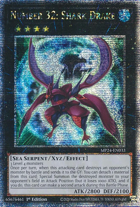 Number 32: Shark Drake - MP24-EN033 - Quarter Century Secret Rare