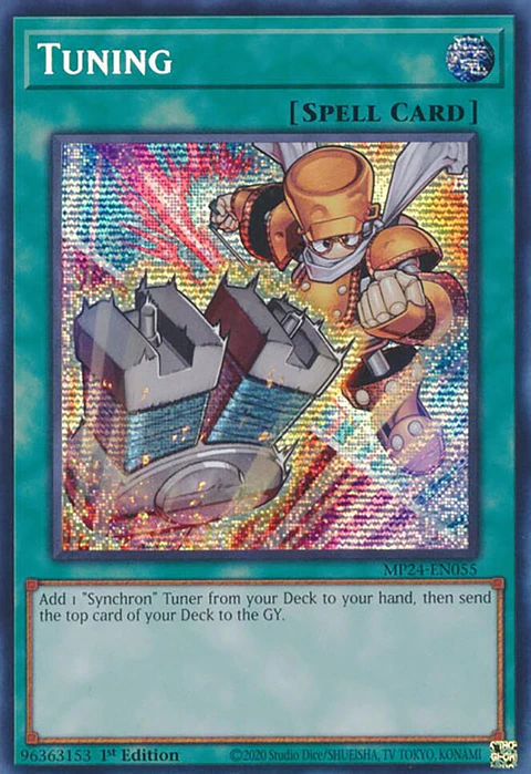 Tuning" (alternate artwork - MP24-EN055 - Prismatic Secret Rare