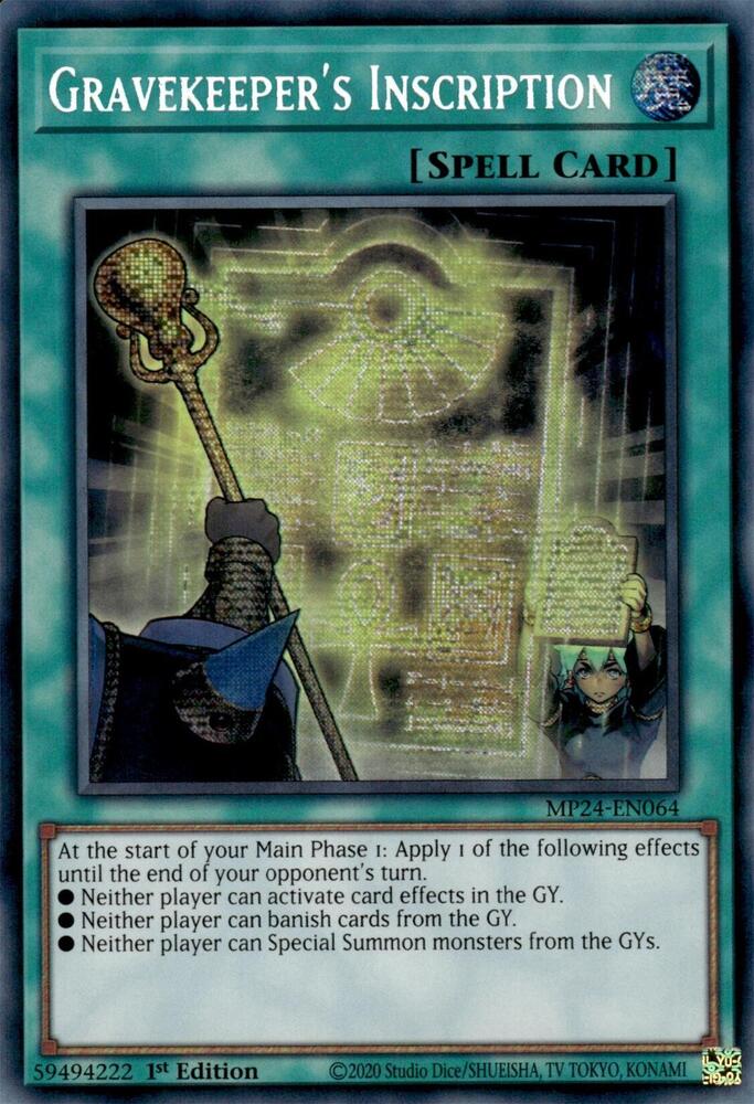 Gravekeeper's Inscription - MP24-EN064 - Prismatic Secret Rare 1